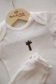 Palmiye Nakışlı Body Tayt Set - 2