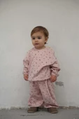 Pembe Çiçek Baskılı Şalvar Takım - 5