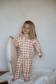 Ekoseli Bebek Çocuk Pijama Takımı - 7