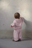 Pembe Çiçek Baskılı Şalvar Takım - 3