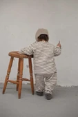 Kahverengi Çizgili Alt Üst Takım - 8