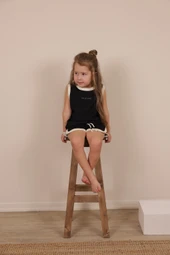 Siyah Unisex Atlet Şort Takım - 1