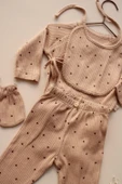 5li Kruvaze Yenidoğan Set Çiçek Baskılı Model 5 - 5