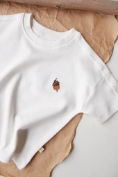 Palamut Nakışlı Oversize T-shirt - 5