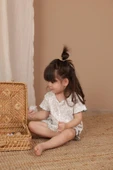 Sarmaşık Baskı Kız Şort Takım - 6
