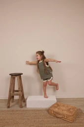 Haki Unisex Atlet Şort Takım - 5