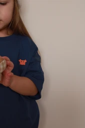 Yengeç Nakışlı Oversize T-shirt - 6