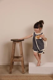 Antrasit Unisex Atlet Şort Takım - 1