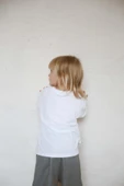 Beyaz Basic Uzun Kollu T-shirt - 2