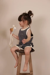 Antrasit Unisex Atlet Şort Takım - 2