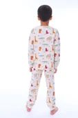 Animaux Desenli %100 Pamuk Unisex Çocuk Pijama Takımı - 3