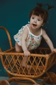 Renkli Baskılı Bebek İp Askılı Tulum - 6