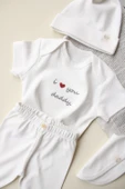 Dad Nakışlı 5li Yenidoğan Set - 3