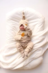 Ananas Nakışlı 5li Uzun Kollu Yenidoğan Set - 7