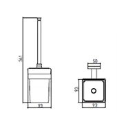 Bocchi Matera Tuvalet Fırçalık Krom 3021-0011 thumbnail 2