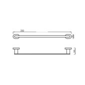 Bocchi Livorno Havluluk Uzun 35 cm Krom 3014-0005 thumbnail 2