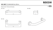 Bocchi Tutunma Barı Düz 350 Mm Krom 3051-0007 - 2
