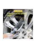 Araba Oto Yıkama Saplı Mikrofiber Süngerli Jant Fırçası - 4