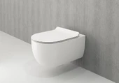 BOCCHİ 1416-002-0128 V-TONDO RIMLESS KLOZET VE KAPAK M BEYAZ - 1