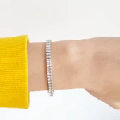 Ferizz 316L  Çelik Su Yolu Baget Zirkon Taşlı Bileklik BLK-519 thumbnail 2