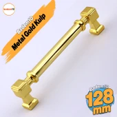 Talas 128 mm Kulp Gold Altın Mobilya Çekmece Mutfak Dolabı Dolap Kapak Kulplar Kulb Kulp thumbnail 1