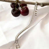 Ferizz 316L  Çelik Su Yolu Baget Zirkon Taşlı Bileklik BLK-519 thumbnail 5