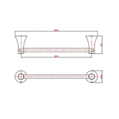 Bocchi Novara Havluluk Uzun 35 cm Krom 3016-0006 - 2