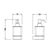 Bocchi Verona Sıvı Sabunluk Krom 3004-0012 thumbnail 2