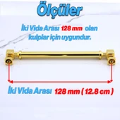 Talas 128 mm Kulp Gold Altın Mobilya Çekmece Mutfak Dolabı Dolap Kapak Kulplar Kulb Kulp thumbnail 4