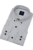Erkek Puantiyeli Slim Fitt Uzun Kol Gömlek 2420 BGL-ST04382 thumbnail 2