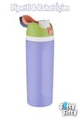Vagonlife 600 ML Tek Kapak Çift Kullanım Pipetli/Pipetsiz Taşıma Kulplu Çelik Termos -FFVGN0443R600ML - 9
