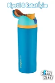 Vagonlife 600 ML Tek Kapak Çift Kullanım Pipetli/Pipetsiz Taşıma Kulplu Çelik Termos -FFVGN0443R600ML - 4