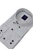 Erkek Puantiyeli Slim Fitt Uzun Kol Gömlek 2420 BGL-ST04382 thumbnail 5