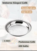 Makarna Süzgeci 31 cm Paslanmaz Çelik Süzgeç İnce - 1