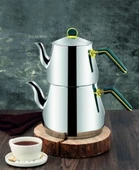 Zest Vera Mega Boy İndiksiyon Tabanlı Çaydanlık Takımı Altın Sap - 1