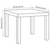 IKEA Lack Orta Sehpa Yan Sehpa 55x55 Cm Meşe Görünümlü - 4