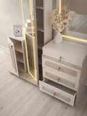 DUBAİ MDF LEDLİ BAZALI YATAK ODASI TAKIMI thumbnail 4