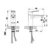 Creavit Solo Lavabo Bataryası SO1500 - 2