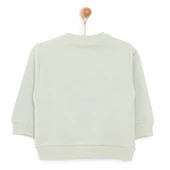 Kız Bebek Sweatshirt Şardonlu Sincap Desenli Bisiklet Yaka Uzun Kol Mint - 2
