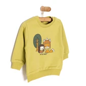 Basic Az Şardonlu Tilki Desenli Sweatshirt Erkek Bebek - 2