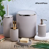Perotti 13194 Lisbone Wood 5 Li Banyo Seti Füme - 1