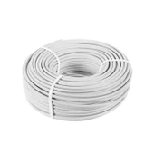 TTR CCA Çok Telli Elektrik Kablosu Topraklı Bakır İletken Damarlı Beyaz Kablo 2x0.75 mm 100 Metre - 6