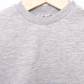 Erkek Bebek Sweatshirt Şardonlu Çıtçıtlı Bisiklet Yaka Uzun Kol Koyu Gri Melanj - 3
