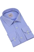 Erkek Puantiyeli Slim Fitt Uzun Kol Gömlek 2382 BGL-ST04377 thumbnail 4