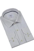Erkek Puantiyeli Slim Fitt Uzun Kol Gömlek 2403 BGL-ST04376 thumbnail 4