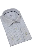 Erkek Puantiyeli Slim Fitt Uzun Kol Gömlek 2403 BGL-ST04376 thumbnail 5