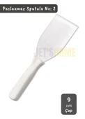 Börek Kesici Paslanmaz Çelik Pasta Spatulası Pizza Kesici Paslanmaz Saplı No:2 Çap 9 cm - 1