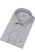 Erkek Puantiyeli Slim Fitt Uzun Kol Gömlek 2403 BGL-ST04376 thumbnail 6
