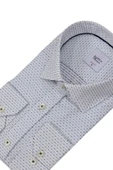 Erkek Puantiyeli Slim Fitt Uzun Kol Gömlek 2403 BGL-ST04376 thumbnail 9