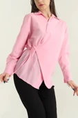 Jasmin Pembe Yandan Bağlamalı Trend Gömlek JASMIN-1453 - 3